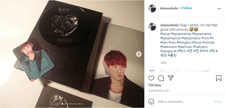 shessododo unboxing vixx album source shessododo instagram account