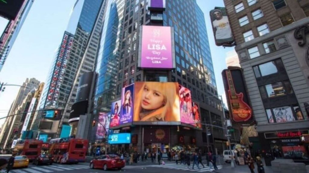 kpop fan support on public ads like new york times square delivered korea blog