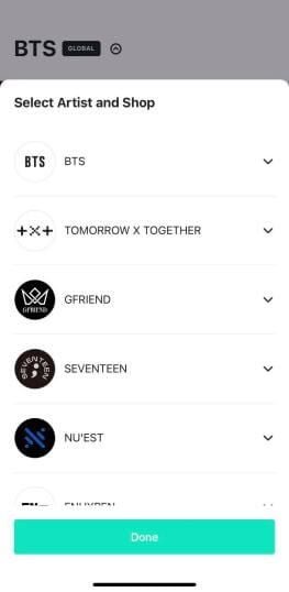 weverse shop app screenshot 2