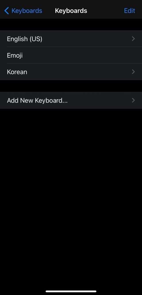 Add keyboard on iphone