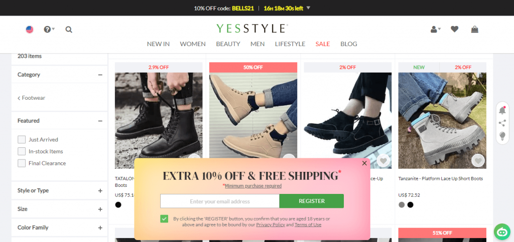 yesstyle korean mens shoes online shopping site