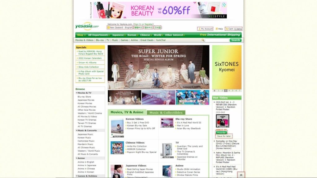 YesAsia Top 10 Kpop Album Merch Stores Banner