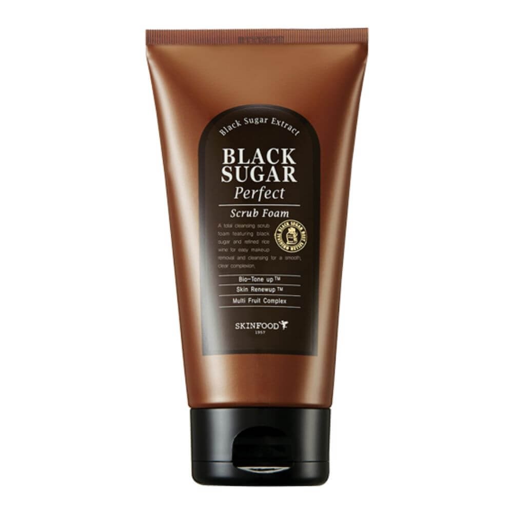 skinfood black sugar perfect scrub foam 180ml delivered korea 1