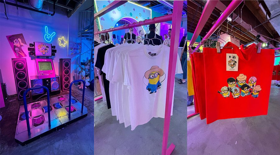 bts despicable me 4 collab bts merch bts shirt bts bag bts hoodie bts popup store BTS DM4 BTS minions