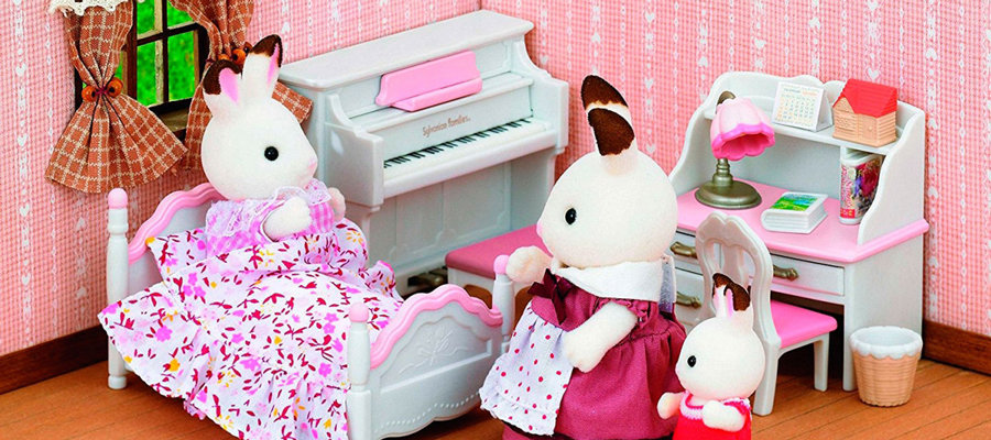 sylvanian families cute toy rabbit sylvanian family