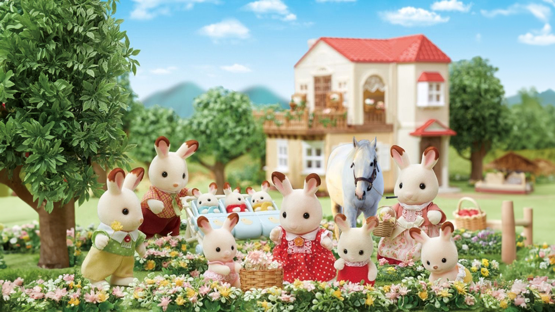 sylvanian families rabbit farm sylvanian family