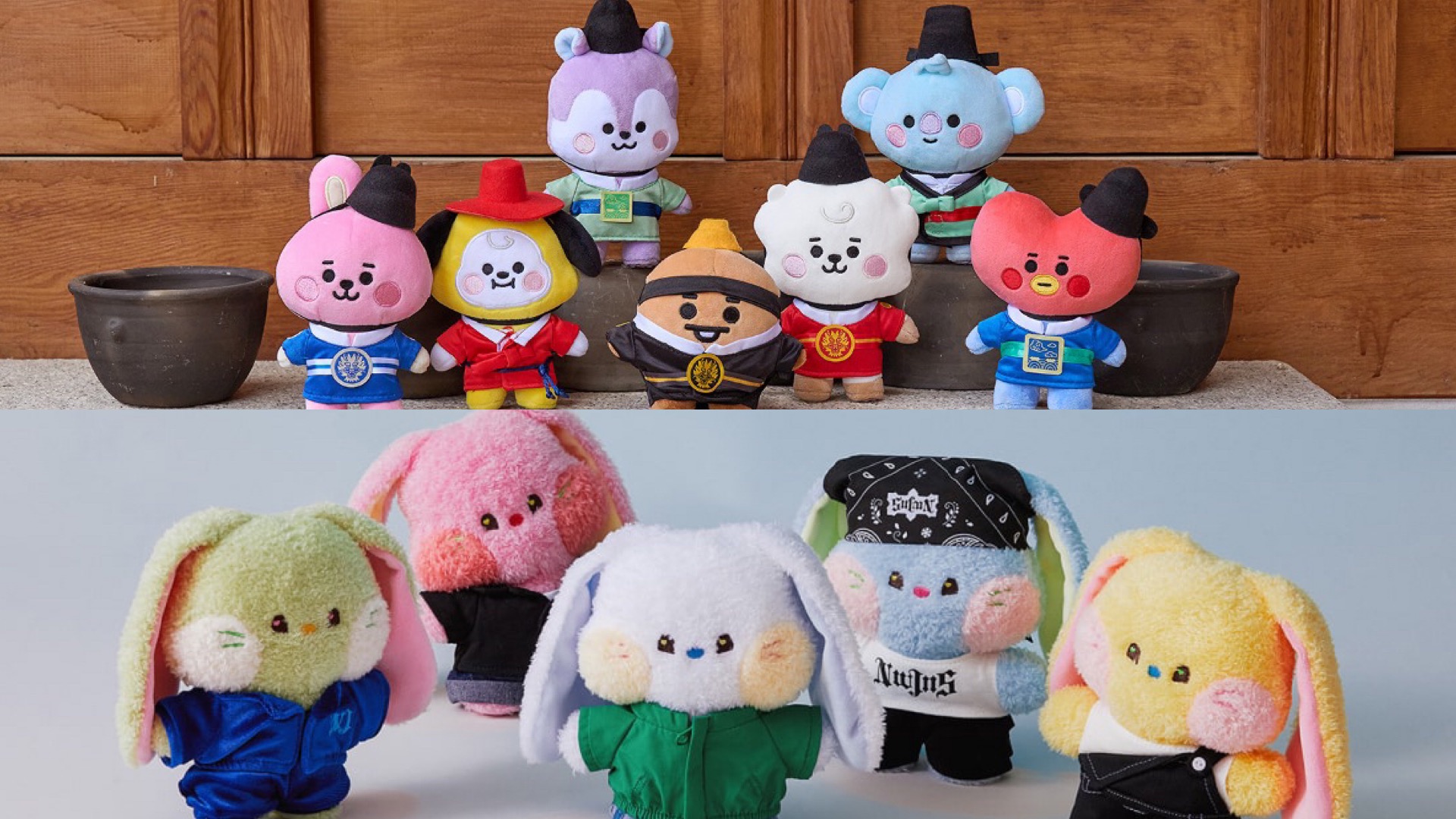 bts bt21 characters stray kids skzoo skzoos ATEEZ aniteez Seventeen Miniteen DAY6 denimalz ppulbatu txt ITZY Twinzy NewJeans NJZ Bunini kpop mascots IVE minive TWICE Lovelys kpop plushies