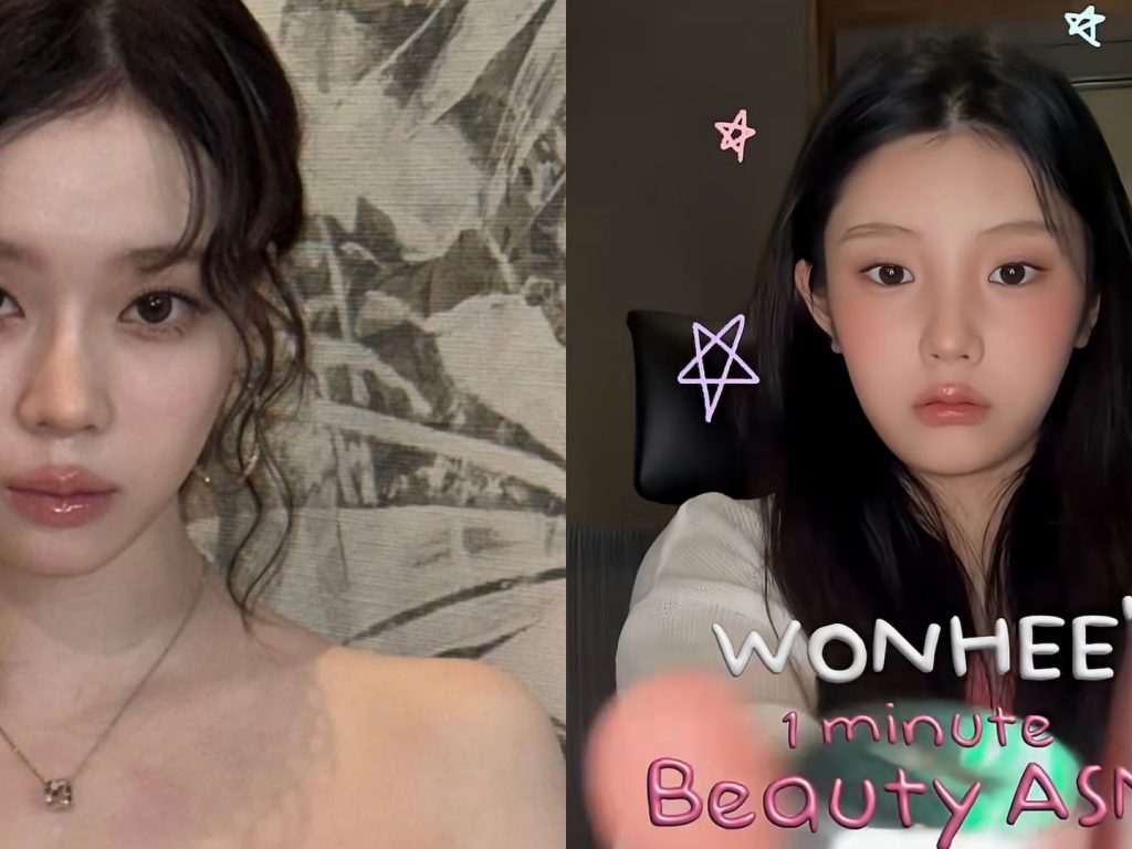 makeup autumn trend 2025 : asian makeup inspiration featuring soft autumn tones, Korean makeup looks, and trending fall makeup styles from the top 2025 makeup trends, including elegant fall makeup trends 2025