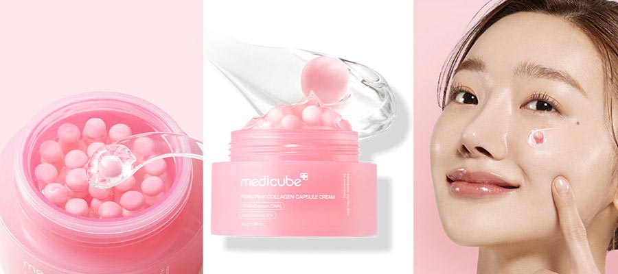 medicube Close-up of Korean PDRN cream jar for skin repair and hydration