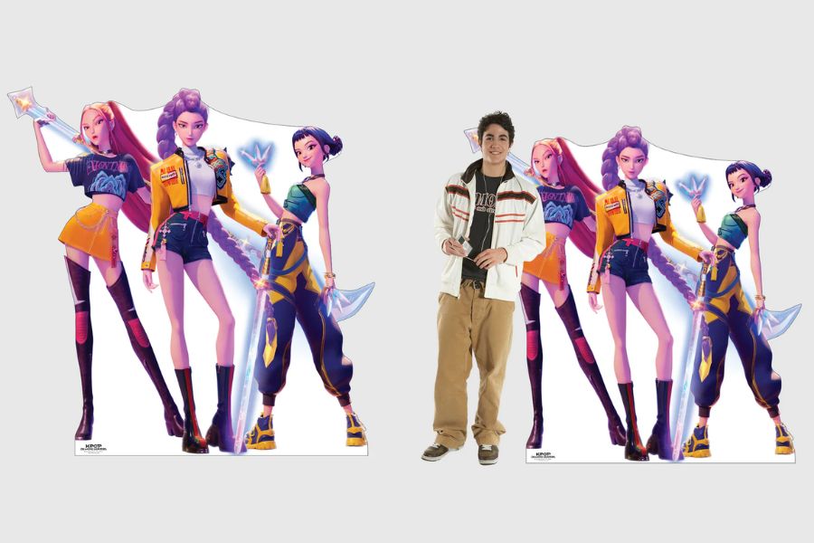 KPop Demon Hunters HUNTRX Cardboard Cutout Standee best selling merch 2025 delivered korea
