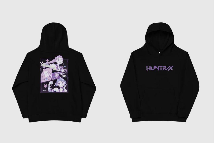 KPop Demon Hunters HUNTRX Kids Hoodie best selling merch 2025 delivered korea