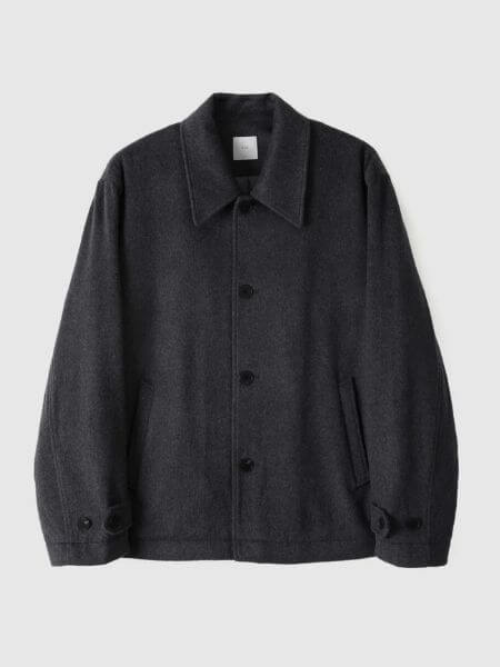 ASP - 100% Wool Padded Car Coat (Charcoal)