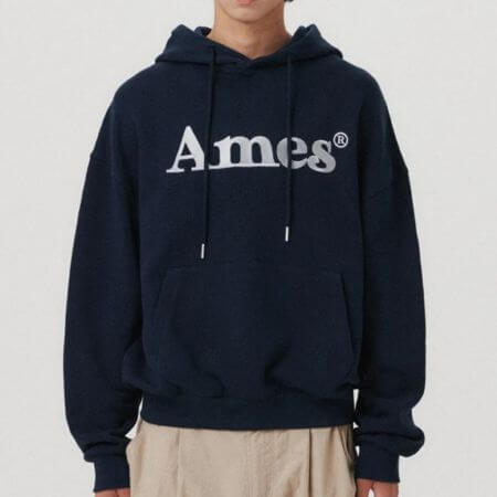 Ames-Worldwide - Basic Logo Hoodie (Navy)