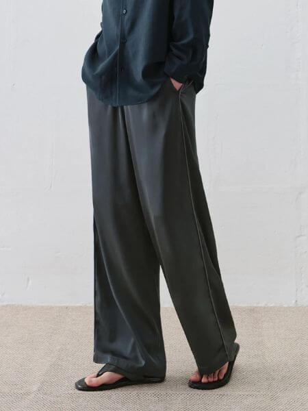 Draw Fit - Luster Single Line Track Pants (Charcoal)