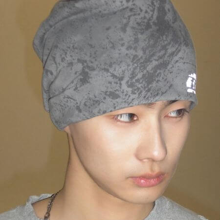 Edlix - Marble Dot Logo Reflect Cotton Beanie (Charcoal)