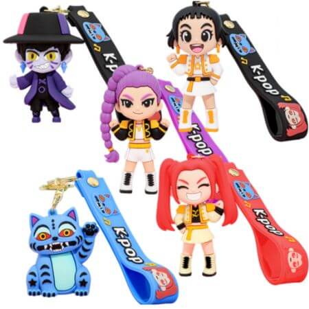 KPop Demon Hunters Goods Kedehun Keyrings (5 Pieces)