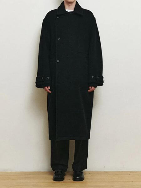 Mindbridge - [Hoite] Wool Blend Double Oversized Long Coat