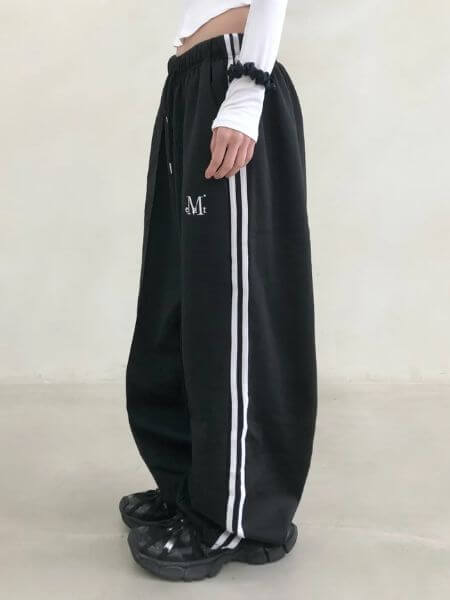 Mucent - Lakan Side Line String Wide Pants Unisex