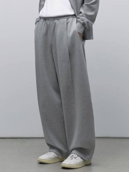 Musinsa Standard - Double Knit One-Tuck Wide Lounge Sweatpants (Medium Gray)