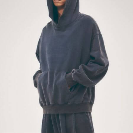 Musinsa Standard - Frost-dyed Oversized Hooded Sweatshirt (Navy)