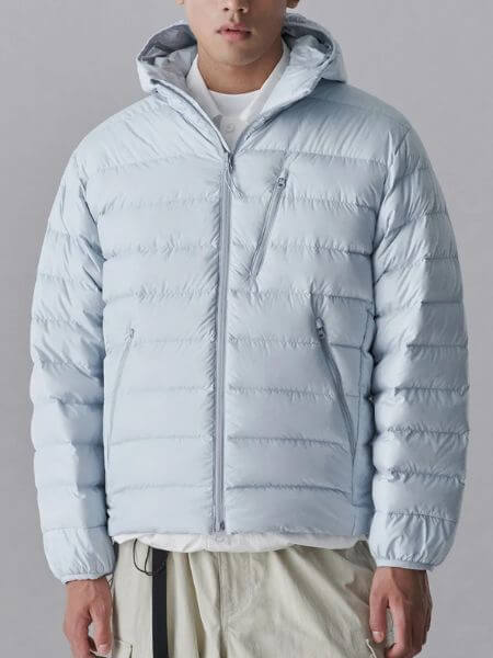 Musinsa Standard - Hooded Light Down Jacket (Cloud Blue)