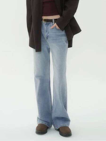 Musinsa Standard Woman - Women’s Bootcut Denim Pants (Light Indigo)