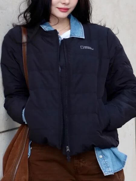 National Geographic - Women's Herron U-Neck Lightweight Goose Down Jumper (Black)