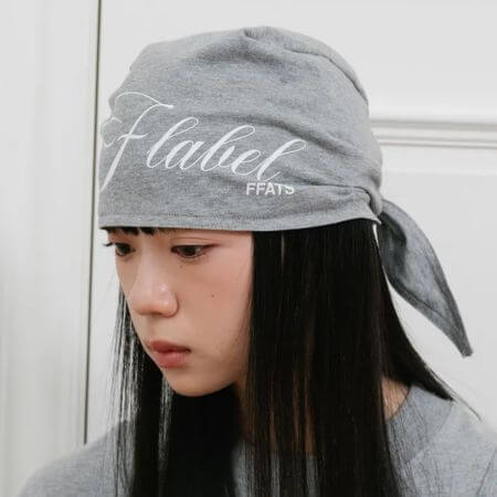 Nice Ghost Club - Ffats Label Logo Bandana Beanie (Gray)