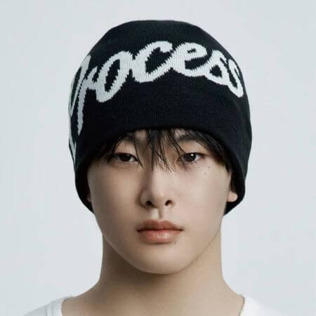 Process - Applique Beanie (Black)
