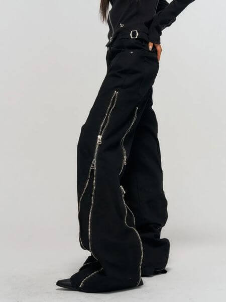 Schism Inducing - Convertible Zip Up Jeans (Black)