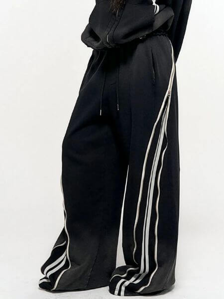 Schism Inducing - Hidden Line Zipper Sweatpants (Black)