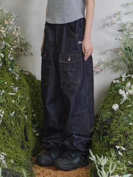 Tansanmagnesium - Songi Songi x Soda Front Big Pocket Denim Pants