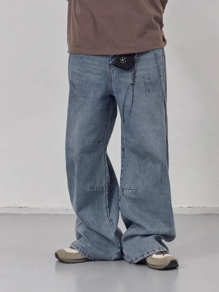 Tony Lawrence - [Yujeong's Pick] Curved Line Denim (Light Blue)